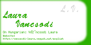 laura vancsodi business card